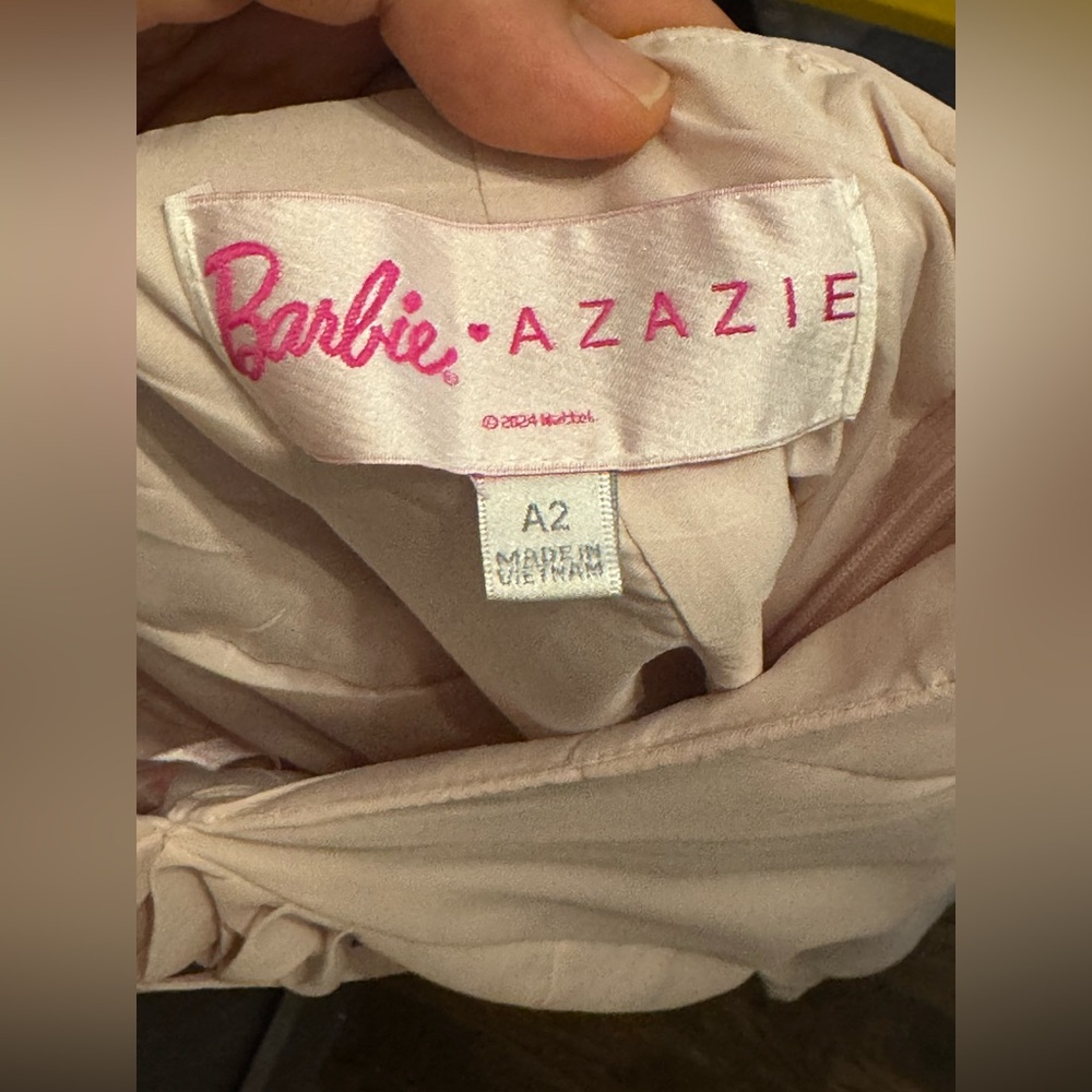 Barbie Azazie 1002 Rose Petal Mermaid Corset Chiffon Dress Rose Petal size A2 - Picture 5 of 6